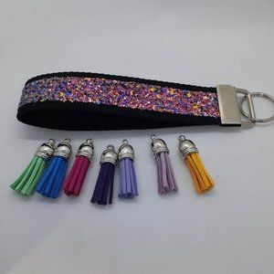 Glitter Wristlet Keyring